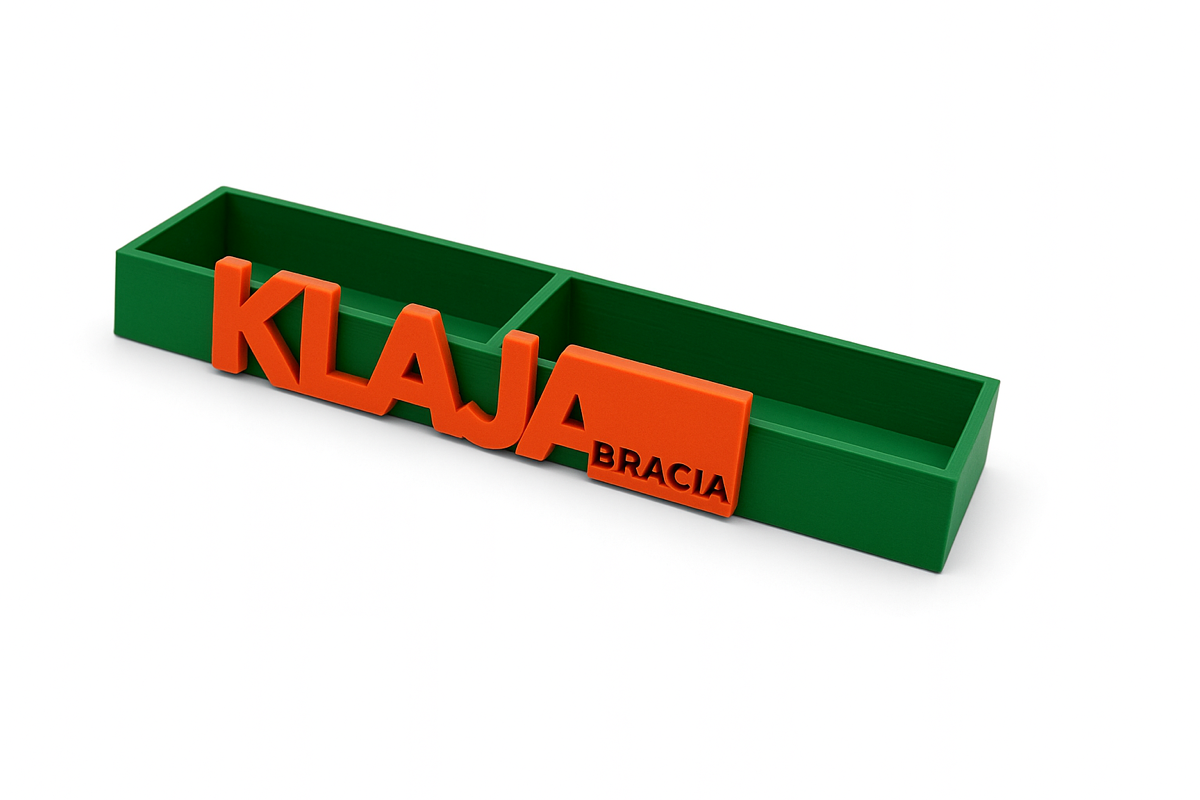 Podstawka na wizytówki z personalizacją – druk 3D