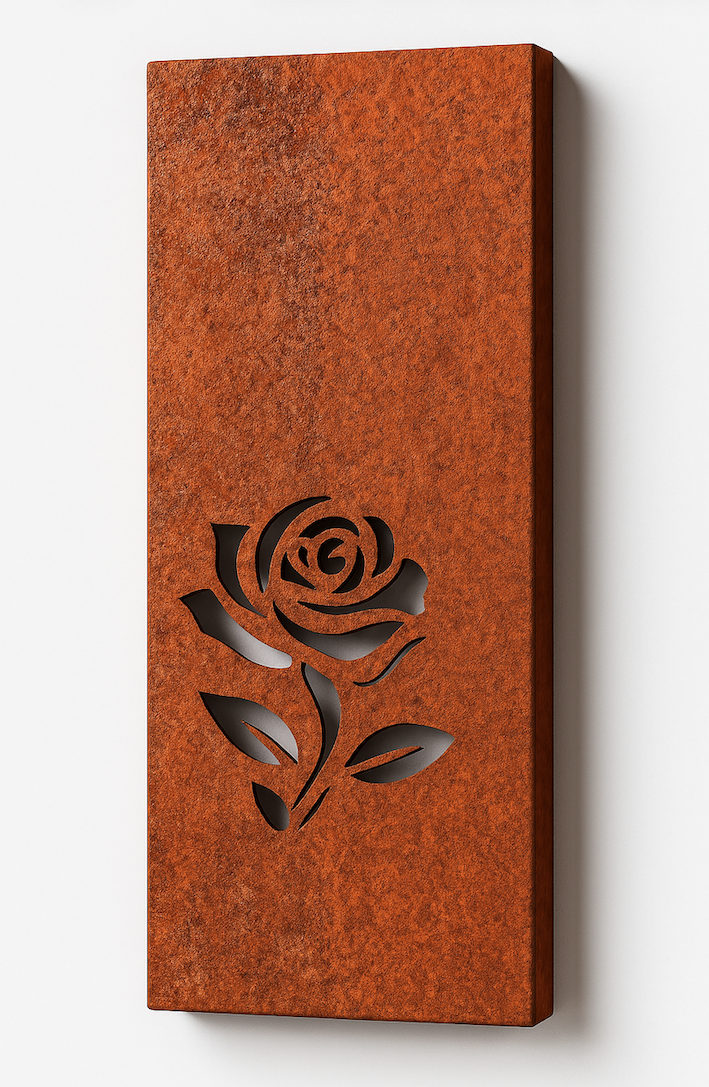 PANEL PŁOTU PRZĘSŁO PŁYTA DEKORACYJNA MASKOWNICA STAL CORTEN 50x180 cm
