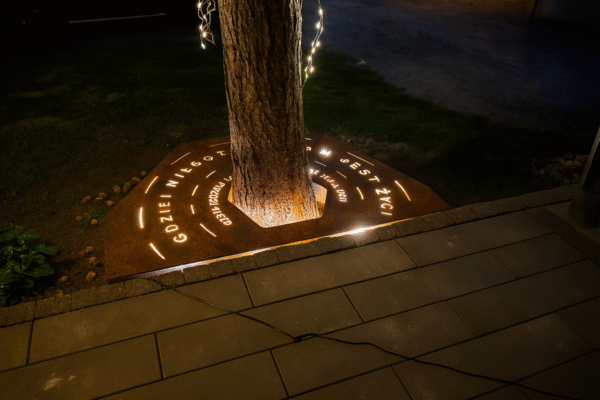 Maskownica Podest Dekoracja drzew ogrodu Stal Corten