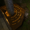 Maskownica Podest Dekoracja drzew ogrodu Stal Corten