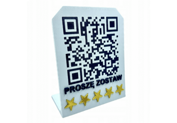 Tabliczka Kod QR Opinia Google 35x11cm Reklama