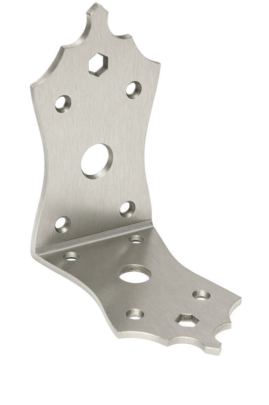 Kątownik ozdobny 65x65x40x3mm Stal nierdzewna