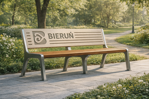Nowoczesna ławka parkowa z możliwością personalizacji