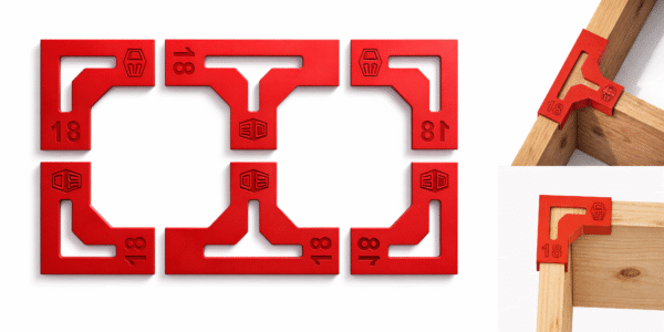 Zestaw uchwytów stolarskich Kątownik 18mm