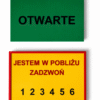 Tabliczka 3D „OTWARTE / ZAMKNIĘTE / JESTEM W POBLIŻU – ZADZWOŃ”