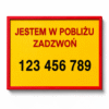 Tabliczka 3D „OTWARTE / ZAMKNIĘTE / JESTEM W POBLIŻU – ZADZWOŃ”