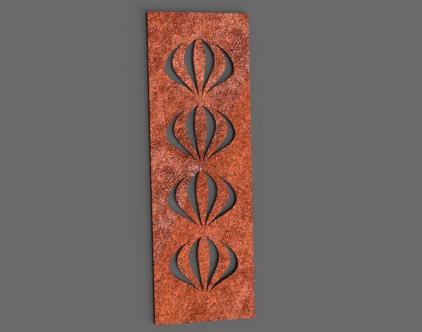 PANEL PŁOTU PRZĘSŁO PŁYTA DEKORACYJNA MASKOWNICA STAL CORTEN 50x180 cm