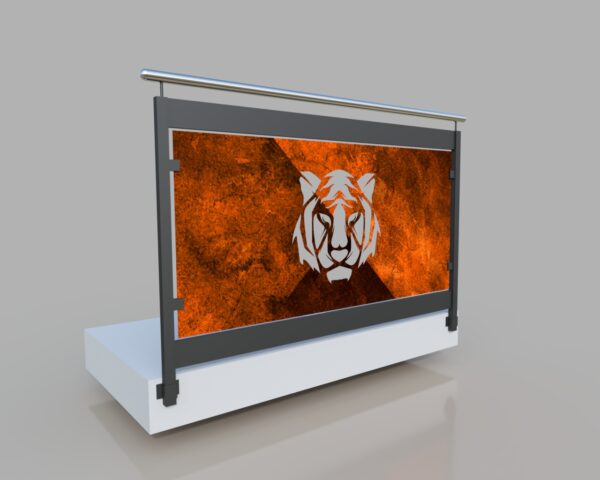 WYPEŁNIENIE BALUSTRADY PORĘCZY 150 X 50 CM STAL NIERDZEWNA CORTEN ALUMINIUM